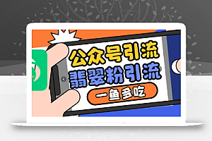 公众号低成本引流翡翠粉,高客单价,大力出奇迹一鱼多吃