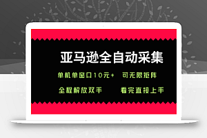亚马逊全自动采集,单机单窗口一天10+,可无限矩阵去做【揭秘】
