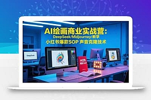 AI绘画商业实战营:DeepSeek/Midjourney/教学 小红书爆款SOP 声音克隆技术