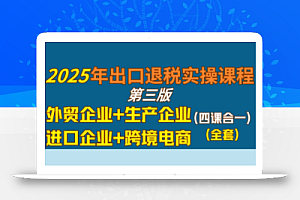 崔sir·出口退税实操-外贸企业+生产企业+跨境电商+进口企业(四课合一)