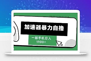 205新风口,加速器暴力自撸,单机日入1k+【揭秘】