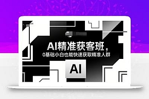 AI精准获客班,0基础小白也能快速获取精准人群