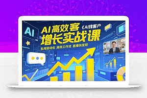 AI高效获客增长实战课,AI找客户 私域自动化 高效工作流 直播快变现