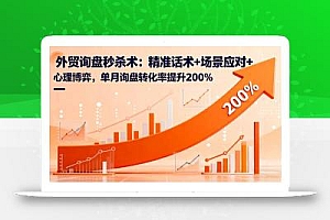 外贸询盘秒杀术:精准话术+场景应对+心理博弈,单月询盘转化率提升200%