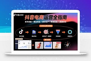 抖音电商运营全指南:账号准备→爆品筛选→素材生产→精准投放→数据优化