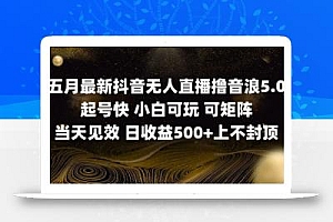 2025五月最新无人直播撸音浪单日产出5张+实操教程【揭秘】