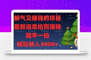 解气又挣钱的项目,最新违章拍照挣钱,随手一拍,轻松收入数张【揭秘】