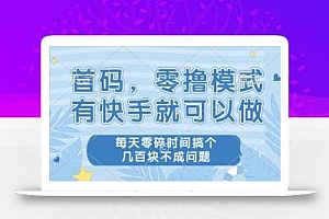 首码,零撸模式,有快手就可以做,每天零碎时间搞个几张不成问题【揭秘】
