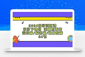 2024钩子引流课:钩子下得好流量不再愁,定位篇/标签篇/破播放篇/24节