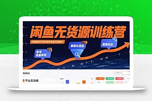 闲鱼无货源训练营:账号准备养号/垂直化选品/黑搜玩法,0基础30天盈利指南