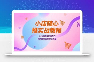 小店随心推实战教程,从选品到投放技巧,精准获取高转化流量