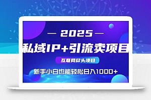 私域IP+卖项目,普通人小白也能轻松实现日入1000+
