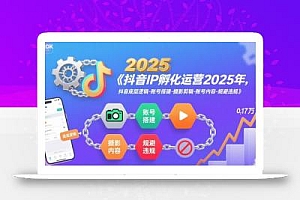 抖音IP孵化运营2025年,抖音底层逻辑-账号搭建-摄影剪辑-账号内容-规避违规