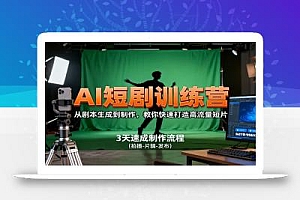 AI短剧训练营,从剧本生成到制作,教你快速打造高流量短片