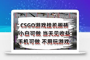 CSGO游戏挂G搬砖,小白纯手机即可操作,不用电脑打游戏,日入3张+,副业网创项目【揭秘】