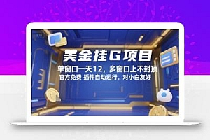 美金挂G项目,单窗口一天12,多窗口上不封顶,官方免费插件自动运行,对小白友好【揭秘】