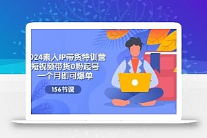 2024素人IP带货特训营,短视频带货0粉起号,一个月即可爆单(156节