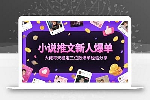 小说推文新人爆单大佬每天稳定三位数爆单经验分享