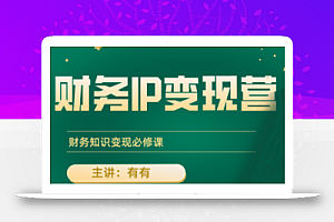 有有老师·财务IP变现营,财务知识变现必修课