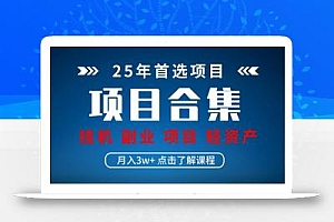 实操项目合集 挂机类型 直播类型 轻资产创业类型 课程分享各项目介绍和原理