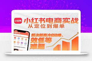 小红书电商实战,从定位到爆单解决新商冷启动难、变现效率低等难题