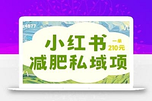 小红书减肥粉,私域变现项目,一单就达210元,小白也能轻松上手【揭秘】