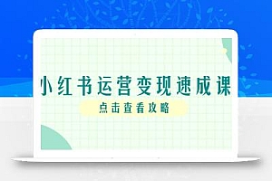 小红书运营变现速成课,账号搭建到暴力起号,个人IP全流程指南