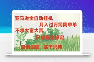 亚马逊全自动浏览挂机,,收益稳定且前景广阔