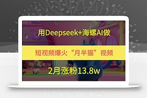 用Deepseek+海螺AI做短视频爆火“月半猫”视频,2月涨粉13.8w