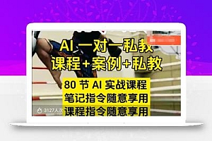 AI指令实战课,课程+案例,80节AI实战课程,笔记指令随意享用,课程指令随意享用(更新7月)