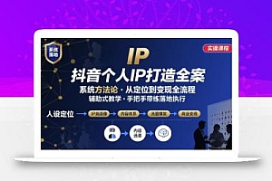抖音个人IP系统落地实操大课,实操课程,辅助落地