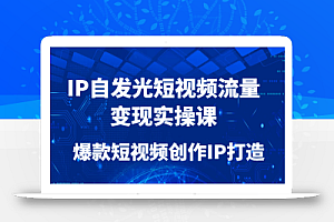 IP自发光短视频流量变现实操课,爆款短视频创作IP打造