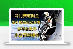 冷门赛道掘金,国外极限运动视频合集,多平台发布,小白简单操作