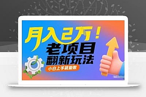 月入2W!老项目翻新玩法,小白上手就能做,非常容易上手