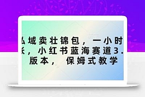 私域卖壮锦包,一小时3张,小红书蓝海赛道3.0版本, 保姆式教学