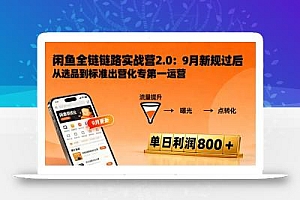 闲鱼变现课3.0:掌握链接优化、流量提升、商业变现,单日利润800+