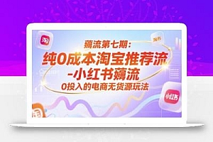 薅流第七期:纯0成本淘宝推荐流-小红书薅流最新版目,0投入的电商无货源玩法(附赠往期)