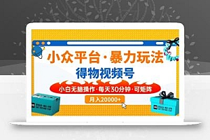 小众平台暴力玩法,一键搬运爆款视频,可矩阵小白无脑操作,每天30分钟…
