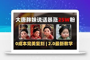 AI大唐胖贵妃说话2.0,40条视频暴涨40w粉,附独家变现攻略