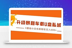 升级暴利车载U盘私域玩法,0基础小白也能轻松日入多张【揭秘】