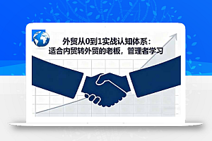 外贸从0到1实战认知体系:适合内贸转外贸的老板,管理者学习