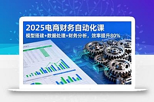 2025电商财务自动化课,模型搭建+数据处理+财务分析,效率提升80%