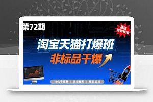 淘宝天猫打爆班原创高阶技术第72期,非标品干爆