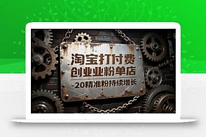 淘宝打付费创业粉单店每天稳定10-20精准粉持续增长【揭秘】