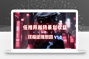 (9566期)【限时蓝海】任推邦搬砖暴利吃收益_终极逆推思路V1.0