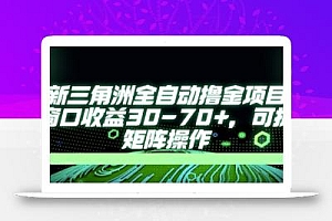 最新AI全自动游戏撸金项目,单窗口收益30-70+,可批量操作【揭秘】