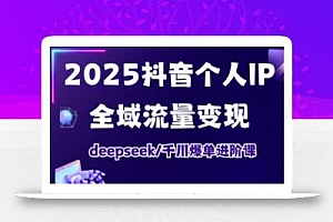 2025抖音个人IP全域流量变现进阶课,deepseek千川爆单进阶课