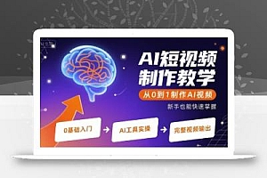 AI短视频制作教学,从0到1制作AI视频