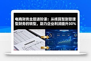 电商财务主管进阶课:从核算型到管理型财务的转型,助力企业利润提升30%