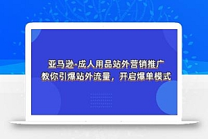 亚马逊-成人用品 站外营销推广  教你引爆站外流量,开启爆单模式
